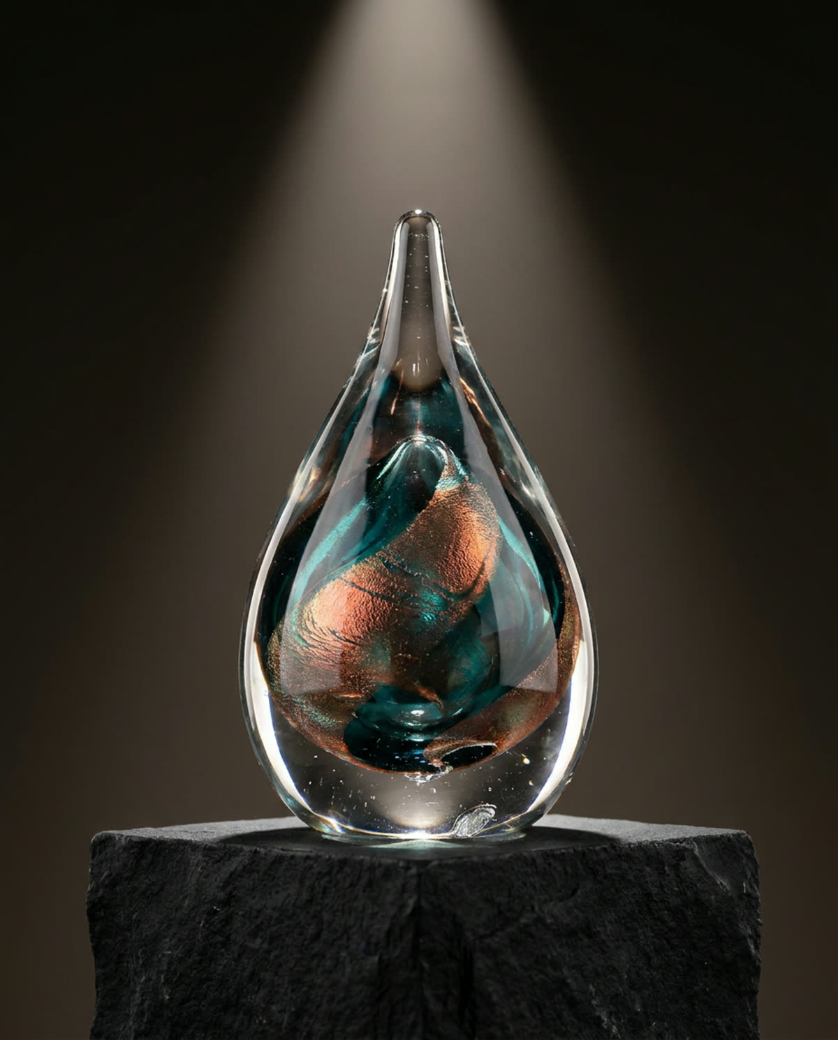 Copper Dichroic, glass paperweight (concept render)